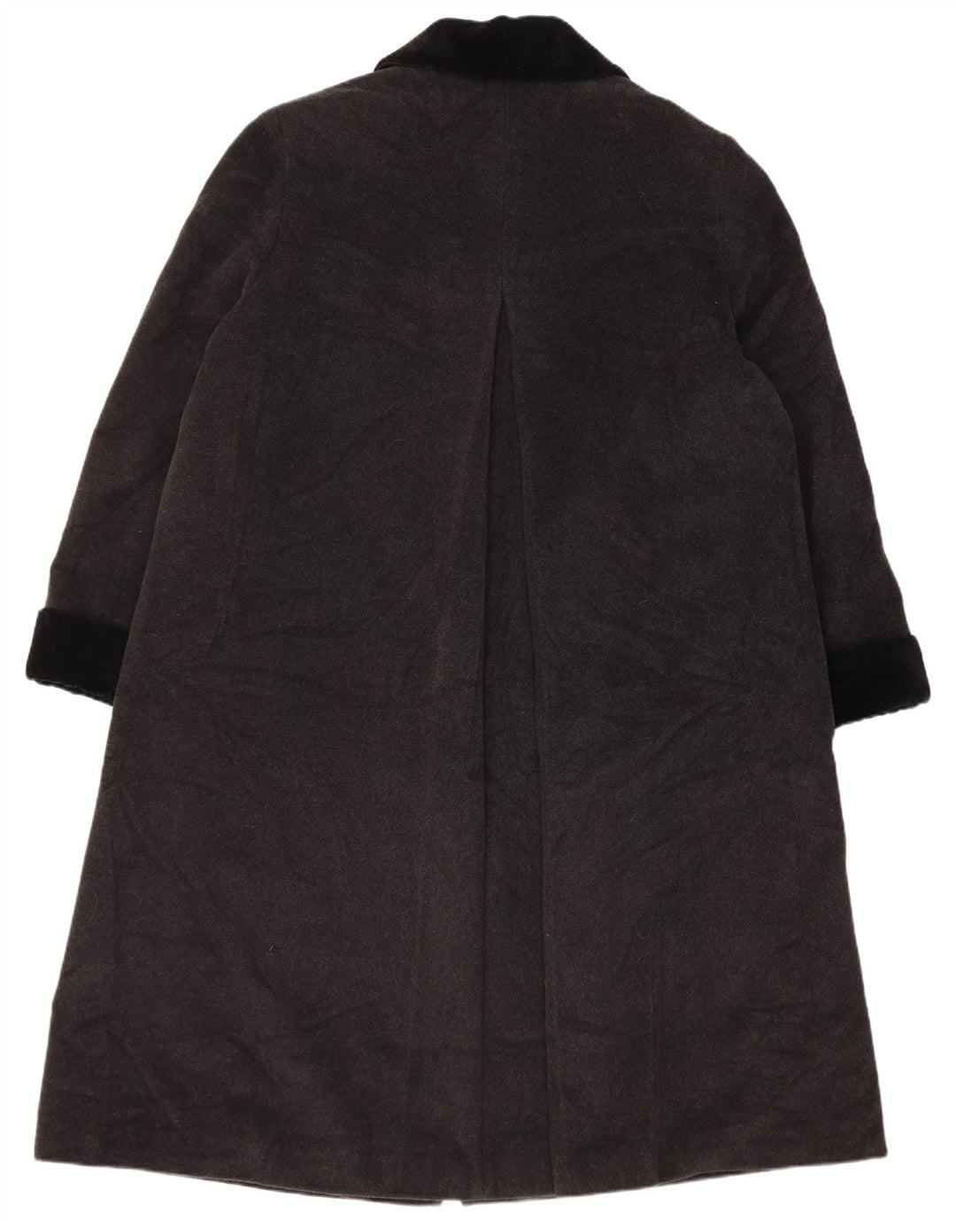 Delia Ferrari Dame Loose Fit Overfrakke IT 45 Stor Grå Uld