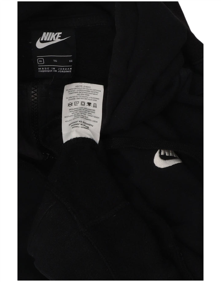 Nike hættetrøje med lynlås til mænd XL sort bomuld