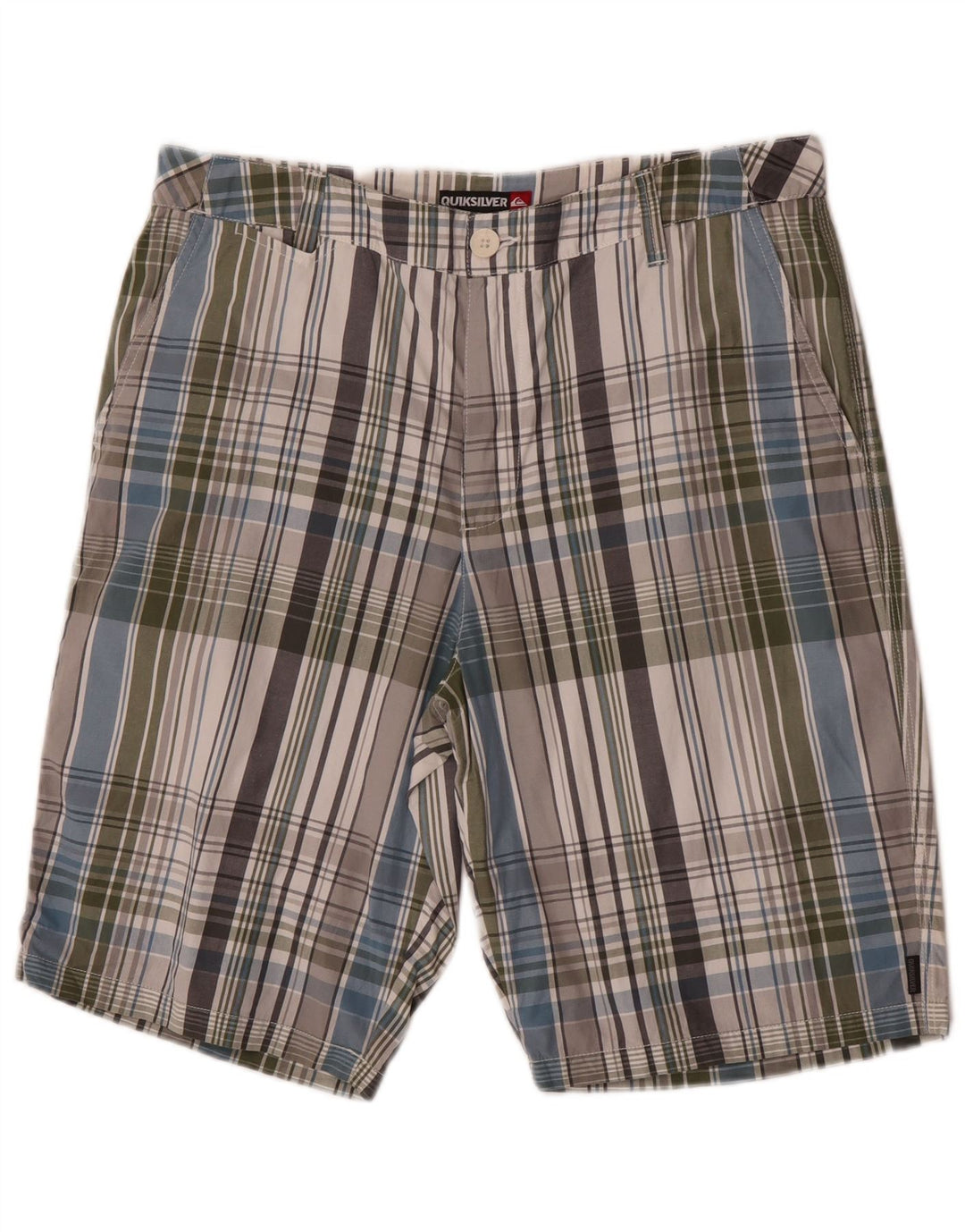Quiksilver Chino Shorts til mænd W34 Stor flerfarvet ternet bomuld