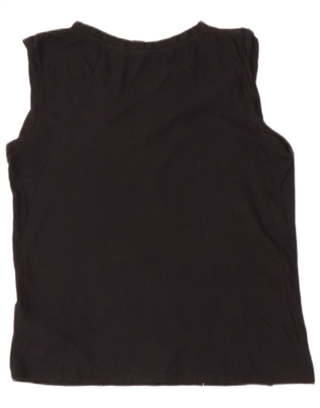 Liu Jo Kvinder Grafisk Vest Top UK 10 Lille Sort Bomuld