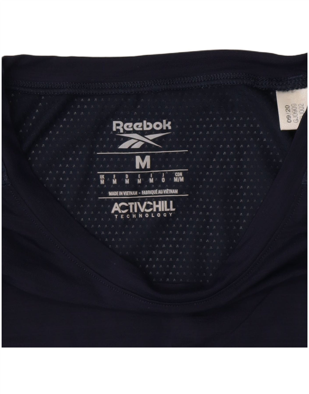 REEBOK Herre grafisk T-shirt Top Medium Navy Blue