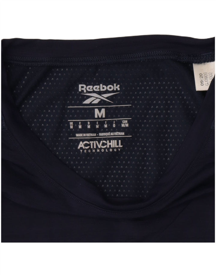 REEBOK Herre grafisk T-shirt Top Medium Navy Blue
