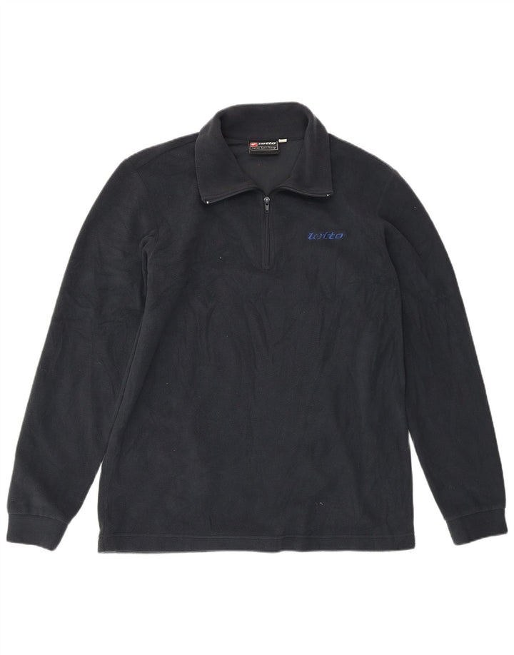 LOTTO Herre lynlås hals fleece jumper stor marineblå polyester