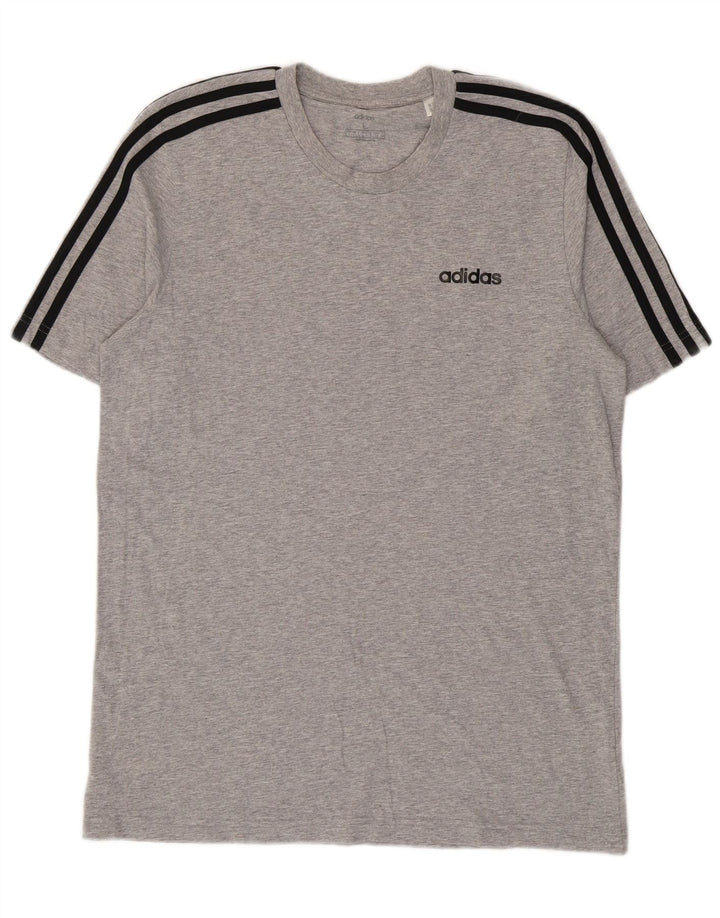 Adidas Herre T-Shirt Top Stor Grå Flecked Bomuld