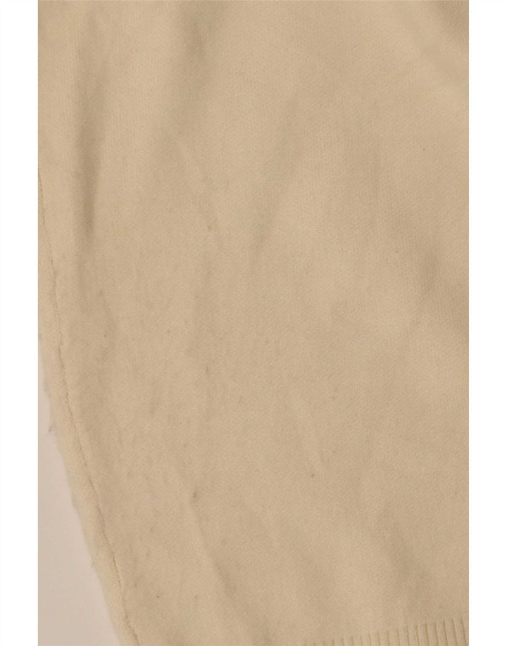 Zara Herre Hooded Loose Fit Jumper Sweater Medium Beige Viscose