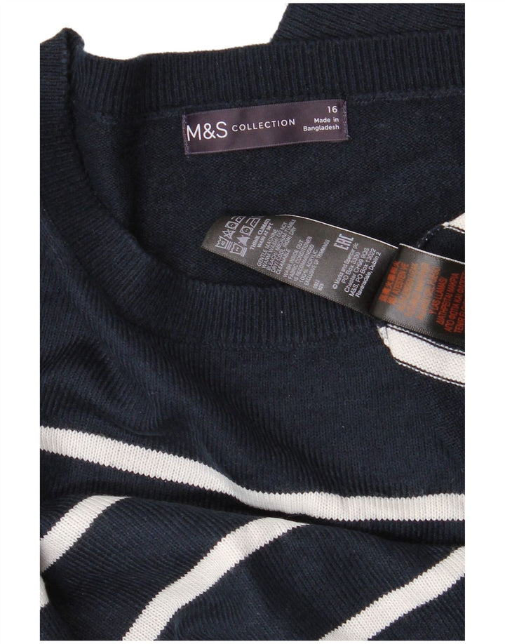 Marks & Spencer Dame sweater med rund hals DK 16 Stor marineblå