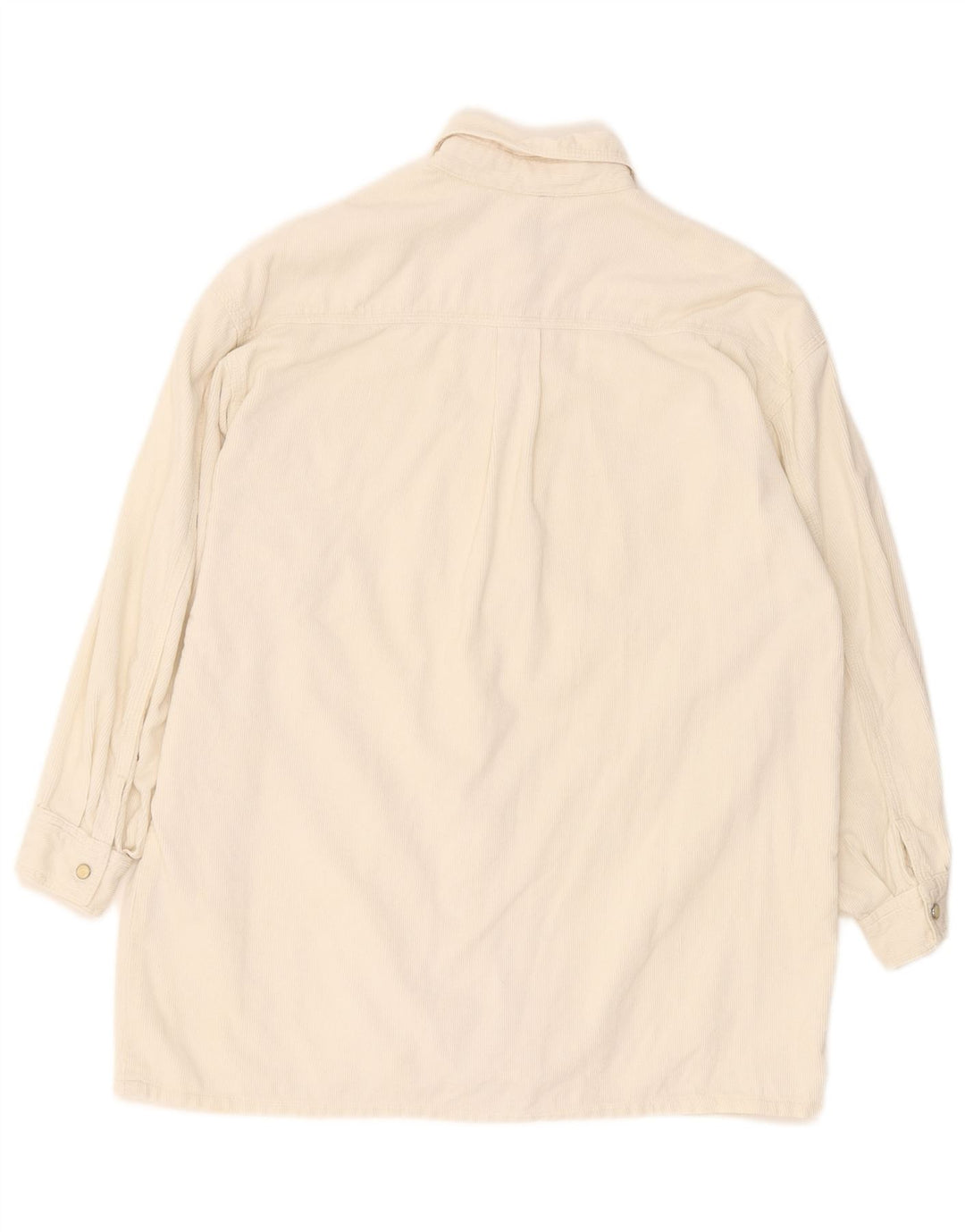 STACCATO Dame Oversized Corduroy Shirt UK 10 Small Off White Bomuld
