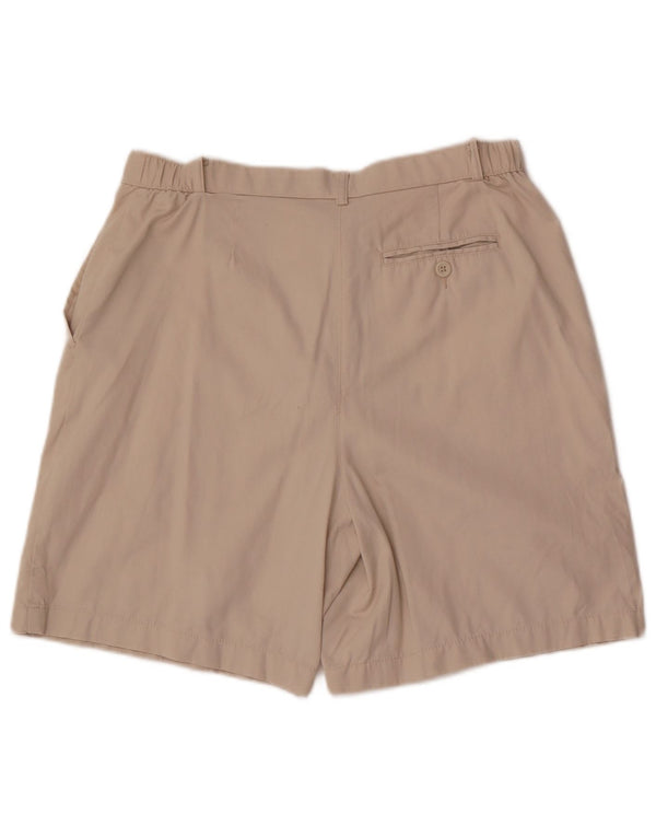 Marks & Spencer kvinders højtaljede chinoshorts UK 16 Large W30 Beige Bomuld