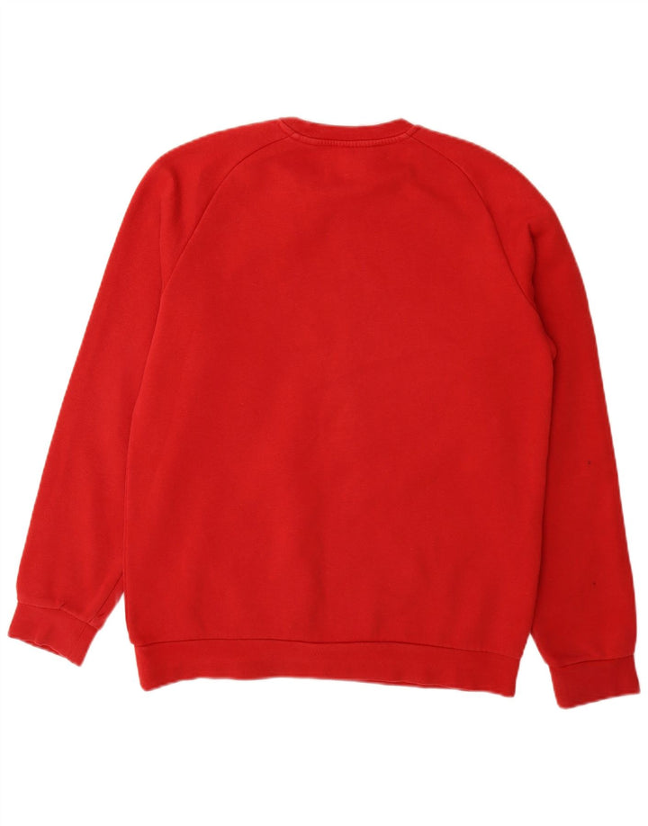 ADIDAS Drenge Sweatshirt Jumper 15-16 år Rød Bomuld
