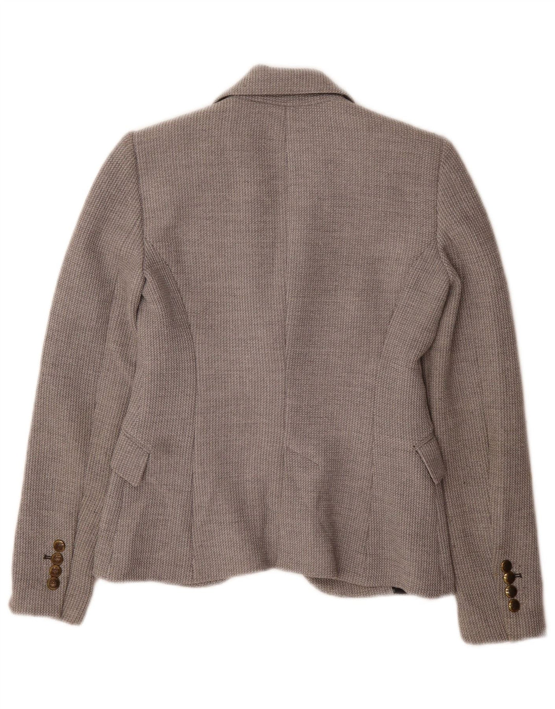Zara Dame 1 Knap Blazer Jacket UK 6 XS Grå Polyester