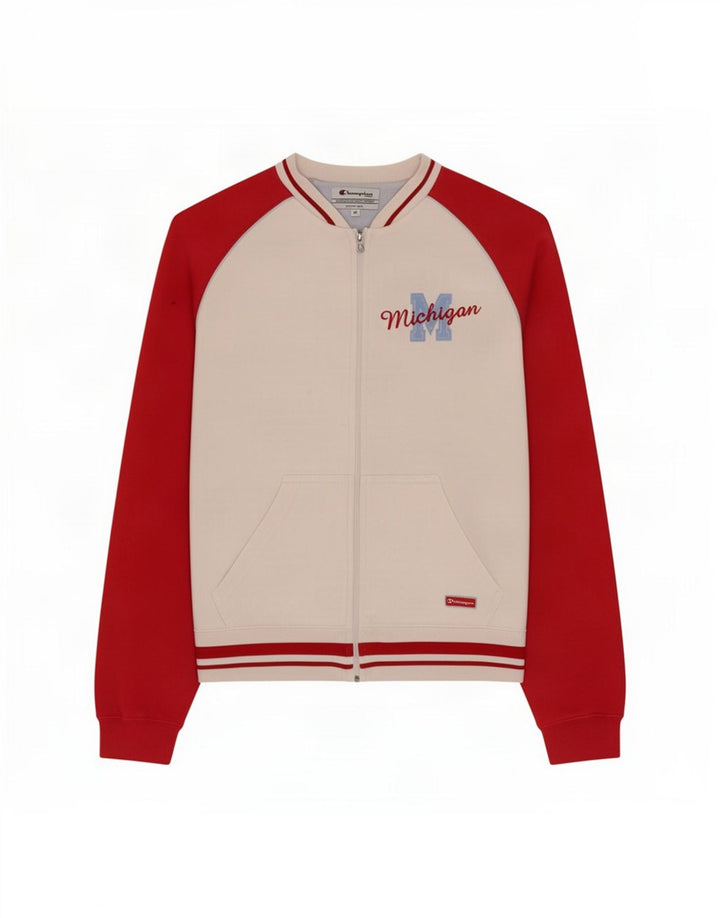 Champion Womens Michigan træningsdragt Topjakke UK 12 Medium White