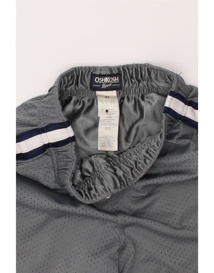 OSH KOSH Boys Sport Shorts 3-4 Years  Grey Colourblock Polyester Vintage Osh Kosh and Second-Hand Osh Kosh from Messina Hembry 