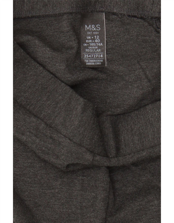 Marks & Spencer Womens Crop Leggings UK 12 Medium Grey Viscose