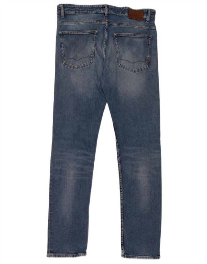 HUGO BOSS Mens Delaware Slim Jeans W33 L32 Blue Cotton
