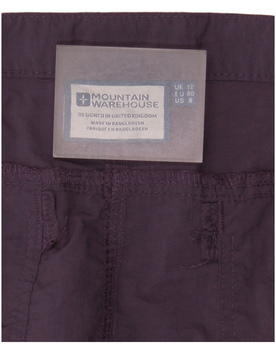 Mountain Warehouse Dame Cargo Shorts UK 12 Medium W32 Lilla