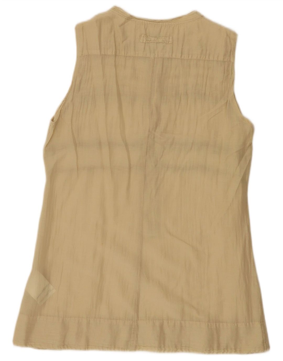 Henry Cottons Dame Ærmeløs Tunika Top IT 44 Medium Beige Bomuld