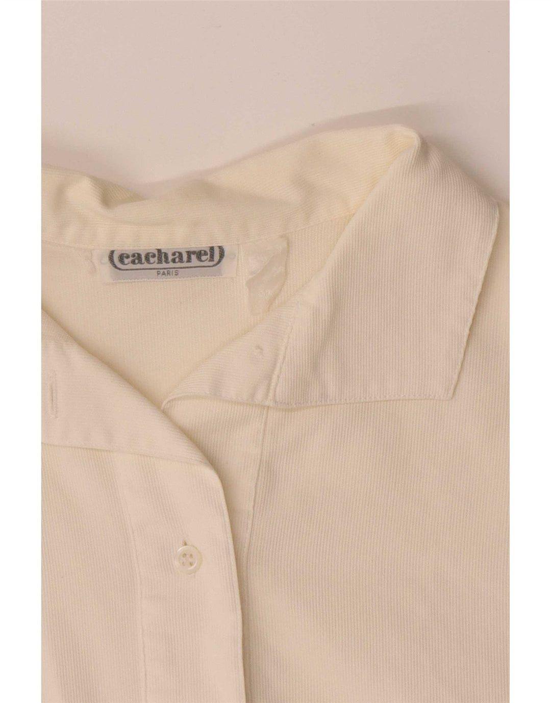 Cacharel Womens Crop kortærmet skjortebluse UK 14 Medium White