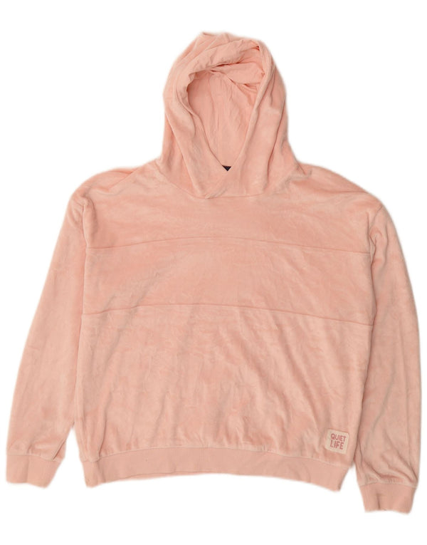 Marks & Spencer Girls Velour Hoodie Jumper 15-16 år Pink Polyester