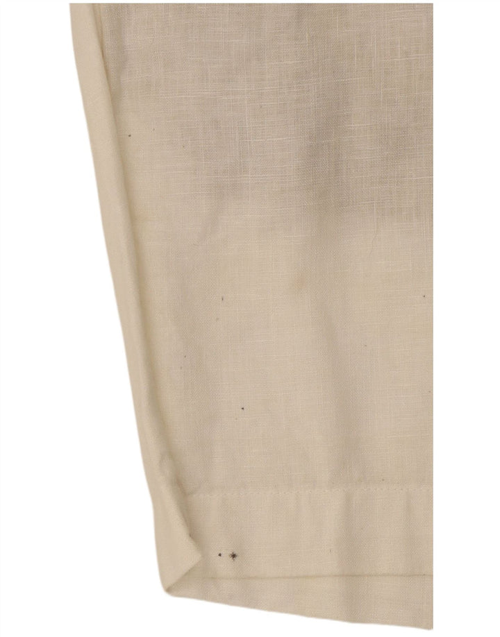 Zara Chino Shorts til kvinder Small W30 Hvid hør