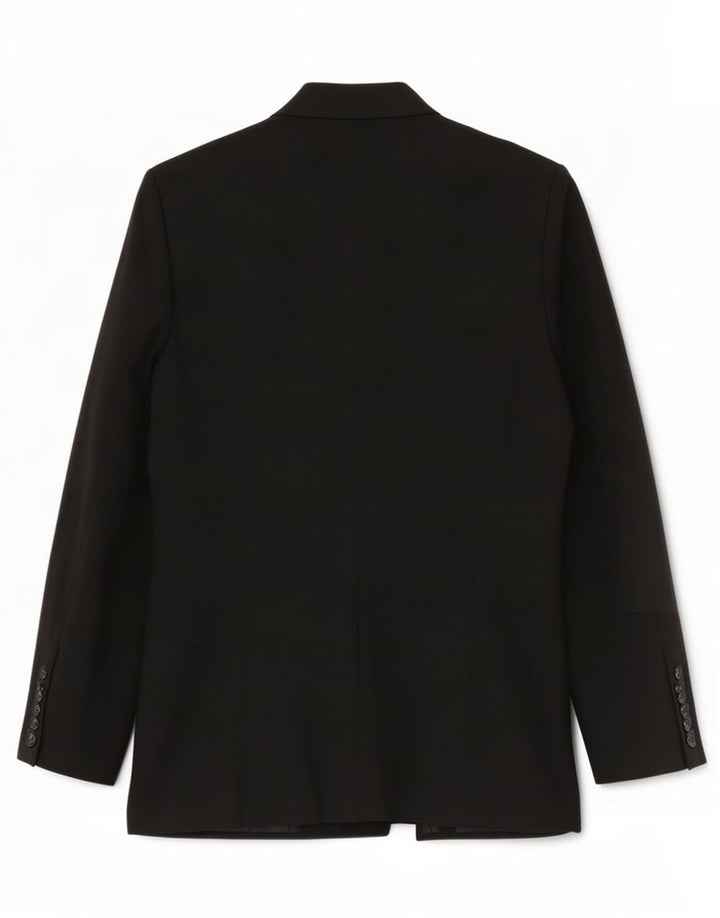 Zara Dame 1 Knap Blazer Jacket UK 12 Medium Sort Polyester