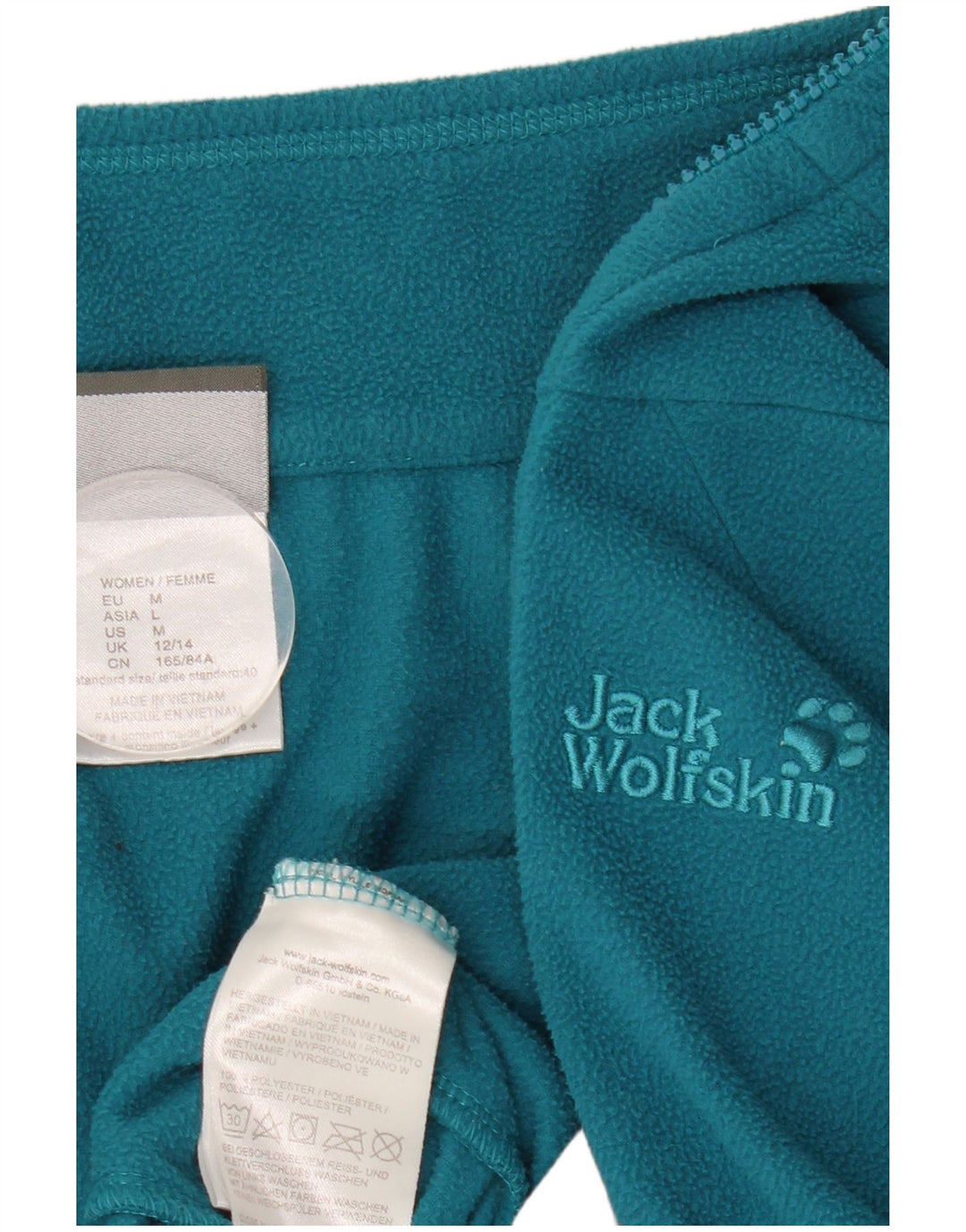 JACK WOLFSKIN Fleecejakke til kvinder UK 12/14 Medium Blue Polyester