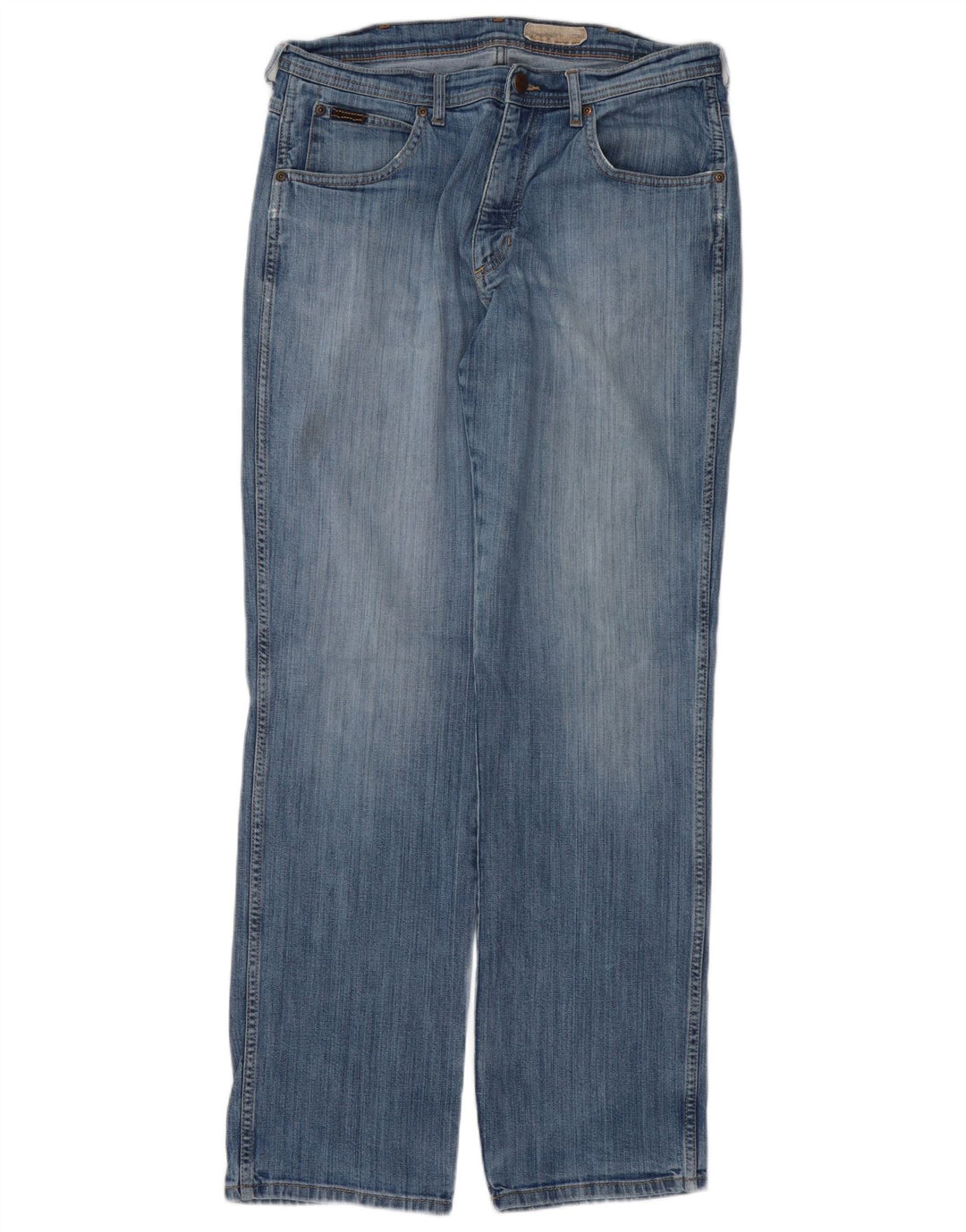 WRANGLER Herre Utah Straight Jeans W34 L34 Blå Bomuld