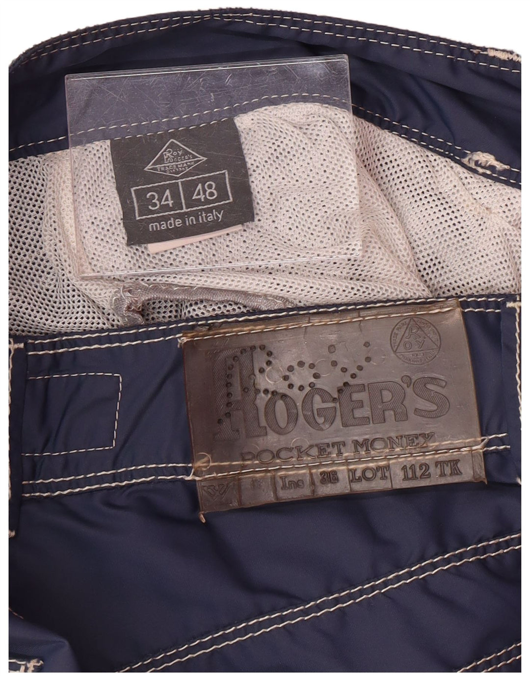 ROY ROGERS Casual Shorts til mænd IT 48 Medium W34 Marineblå polyamid