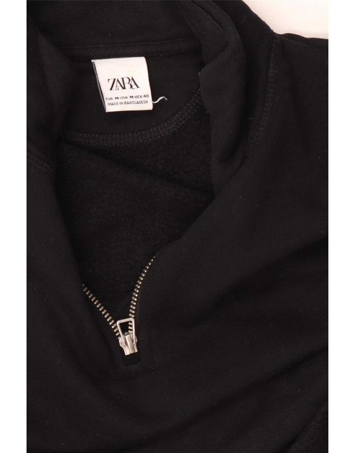 Zara Sweatshirt med lynlås til mænd mellem sort