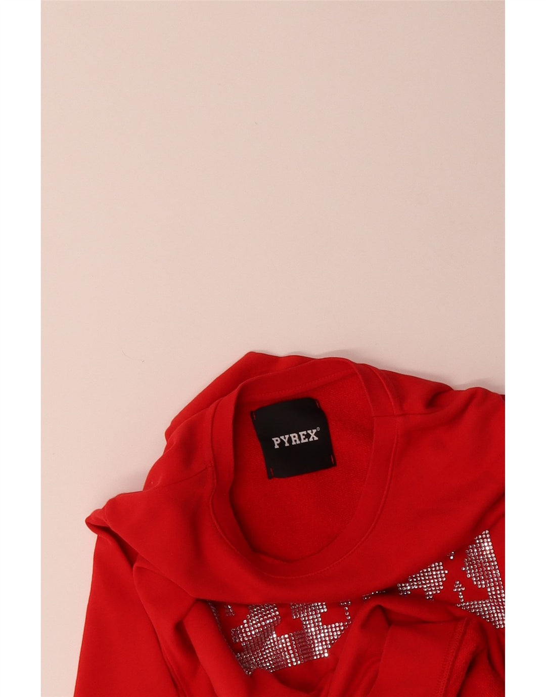 PYREX Womens Graphic Sweatshirt Jumper UK 14 Medium Red