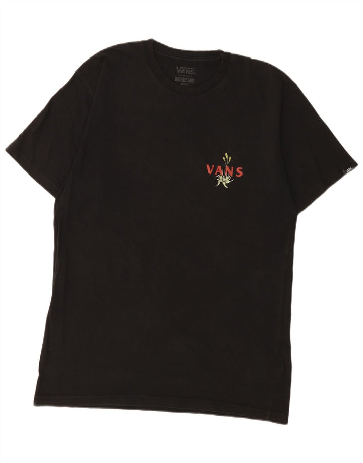 Vans Herre Classic Fit Grafisk T-Shirt Top Medium Sort Bomuld