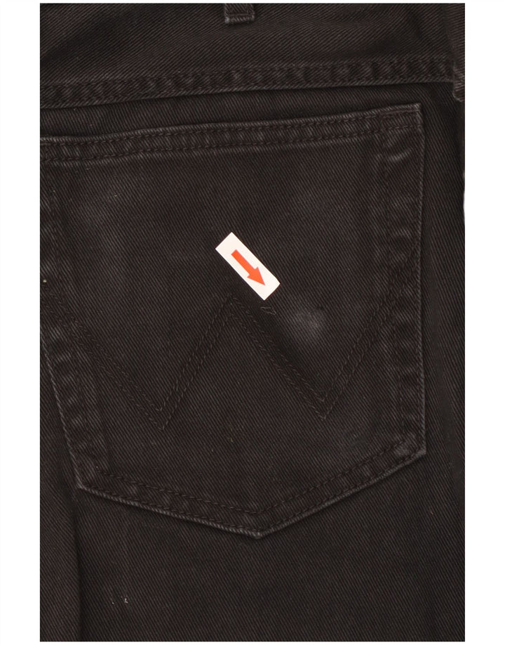 Wrangler Herre Regular Fit Straight Jeans W36 L30 Sort Bomuld