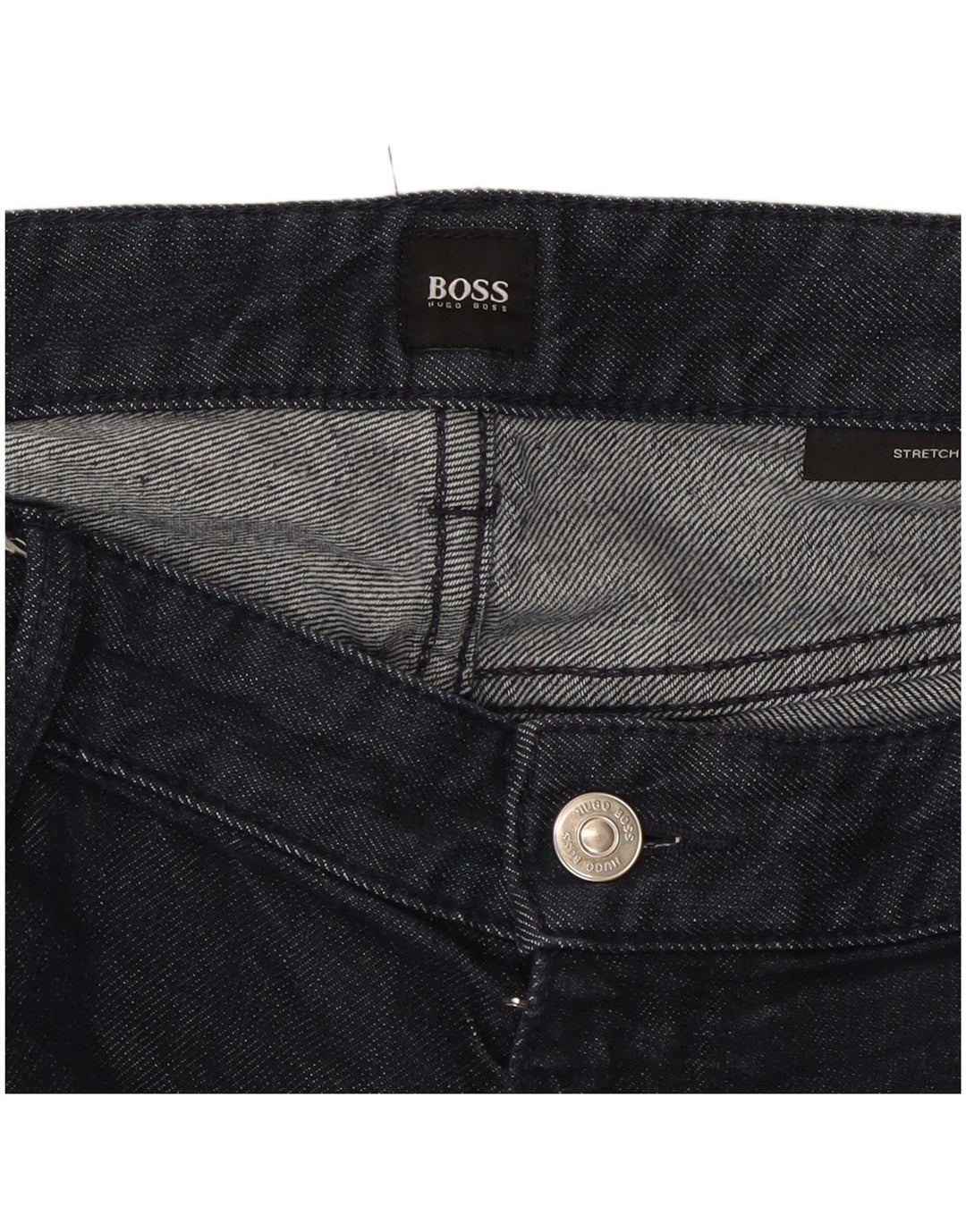 Hugo Boss Herre Stretch Straight Jeans W38 L31 Marineblå