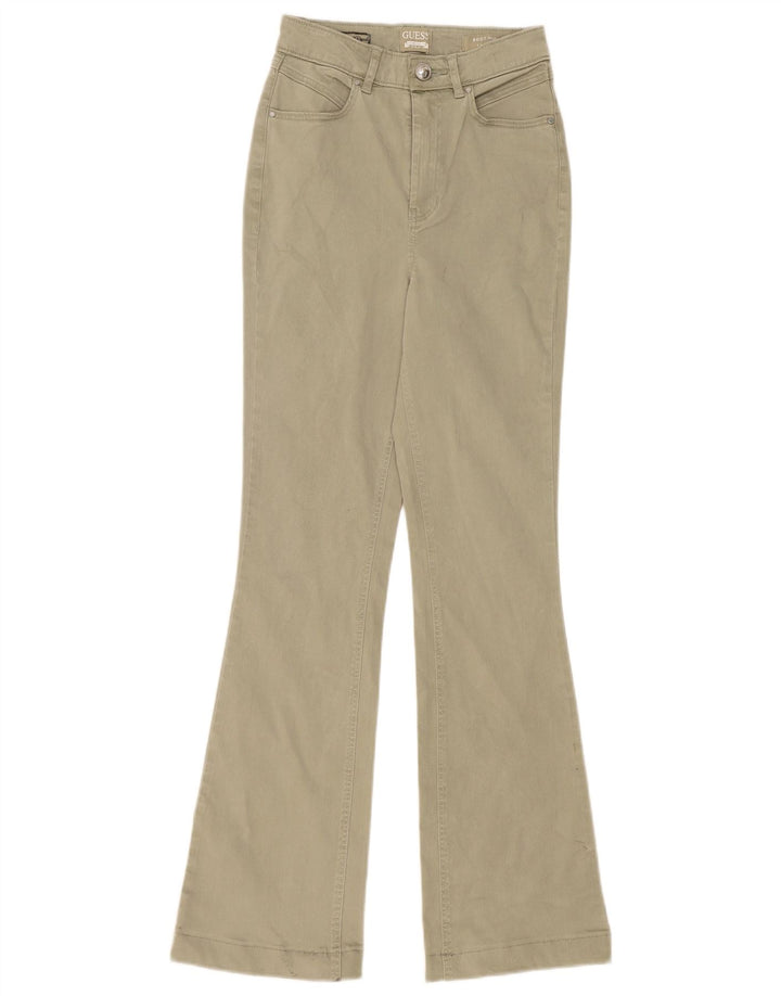 Guess Womens High Rise Bootcut Jeans W25 L31 Green