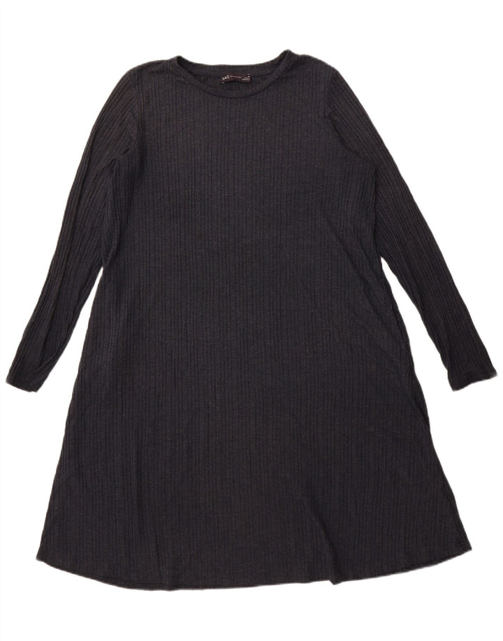 Marks & Spencer Dame A-Line Kjole UK 16 Large Navy Blue Polyester