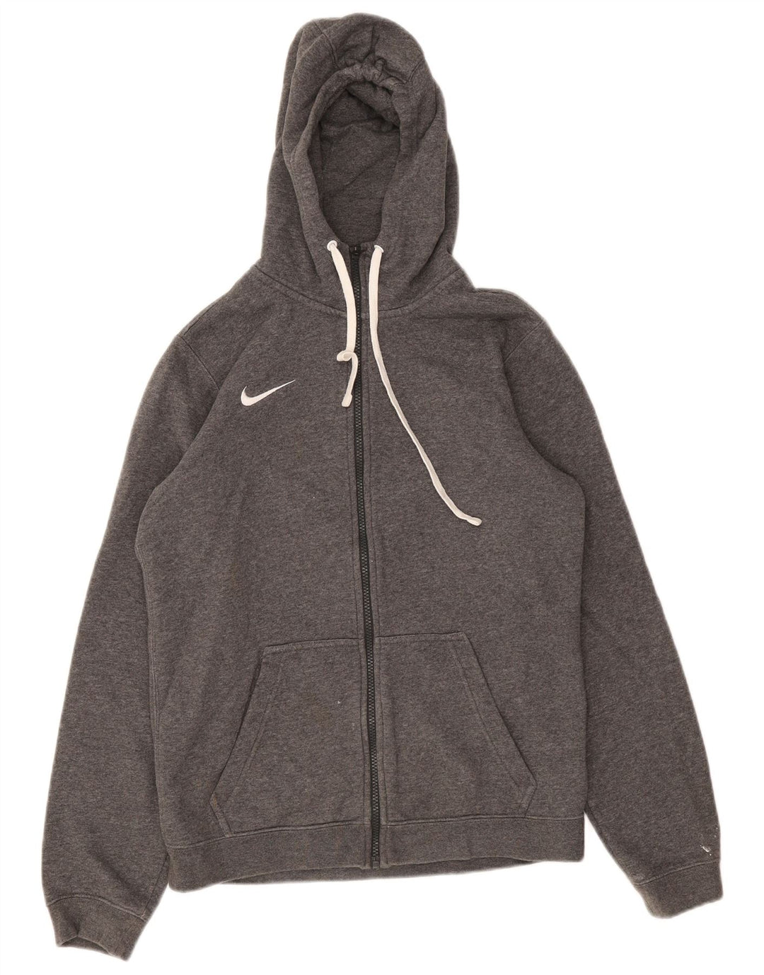 Nike Hættetrøje med lynlås til mænd, lille grå bomuld