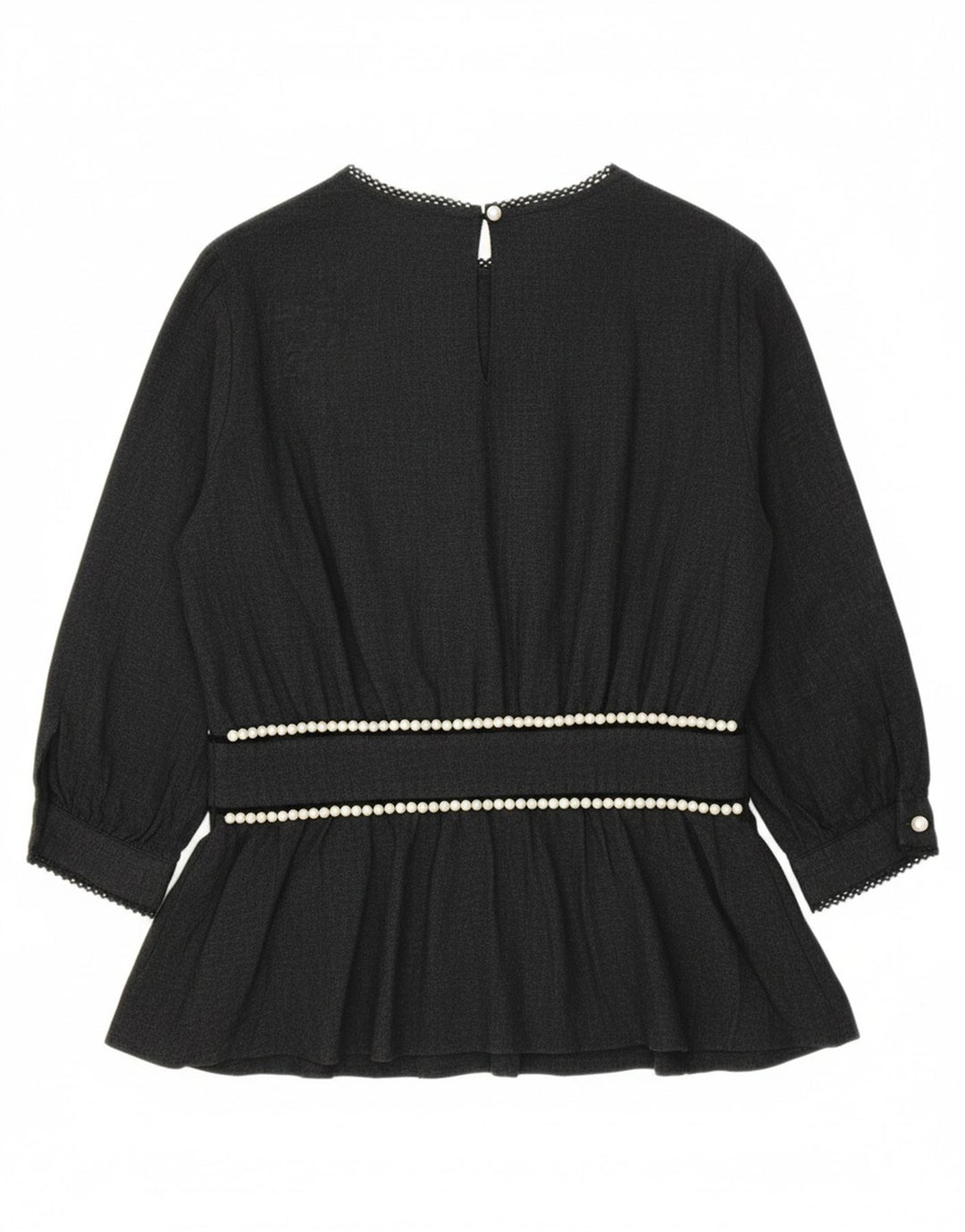 ZARA Womens Blouse Top UK 16 Large Black Vintage Zara and Second-Hand Zara from Messina Hembry 