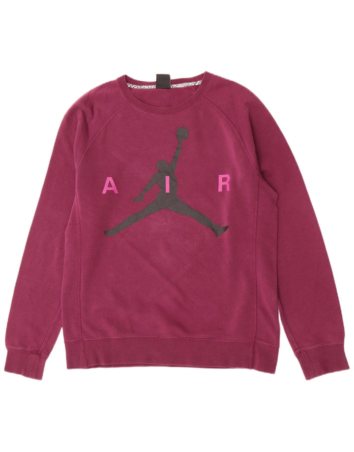 Jordan Herre Grafisk Sweatshirt Jumper Medium Lilla Bomuld