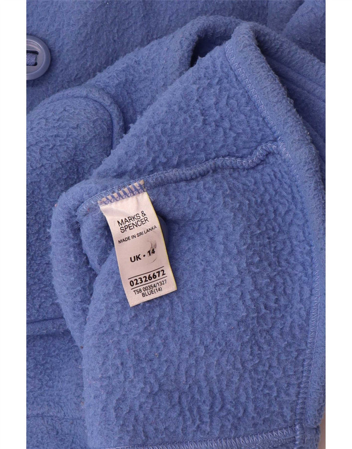 Marks & Spencer Fleecejakke til kvinder UK 14 Stor blå polyester