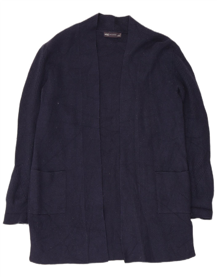 Marks & Spencer Dame Longline Cardigan Sweater UK 12 Medium Navy Blue