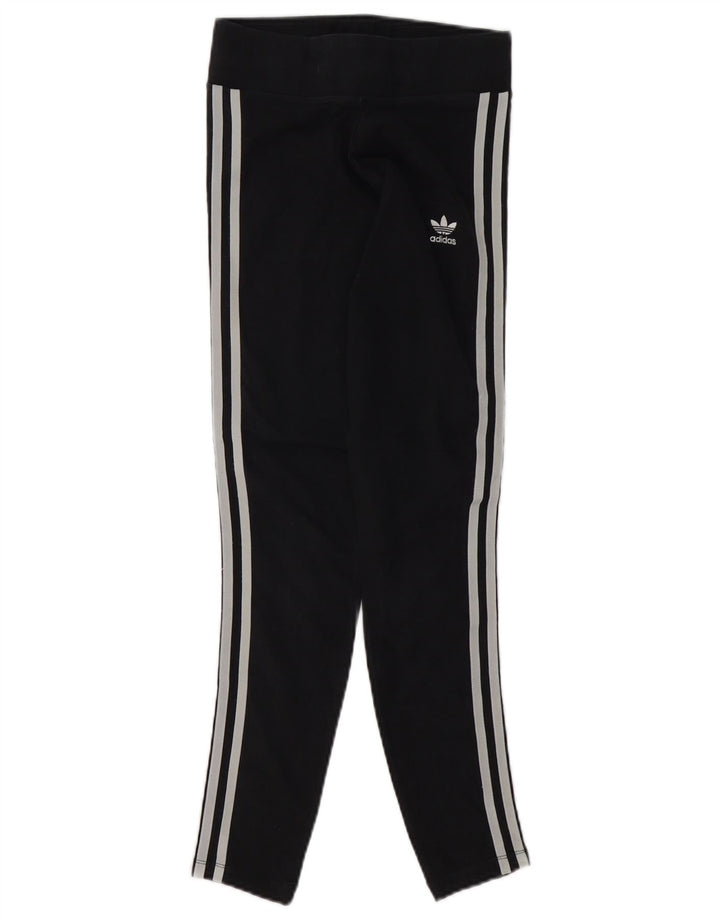 Adidas Dame Leggings UK 8 Small Black Bomuld