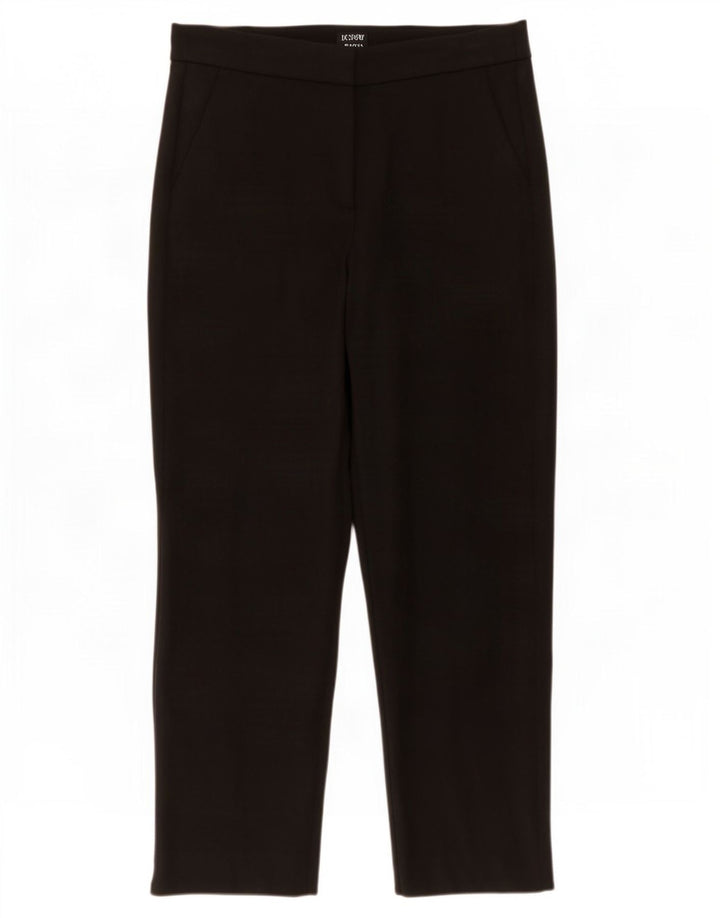 J. Crew Dame Kate Cropped Trousers US 8 Medium W32 L25 Black Bomuld