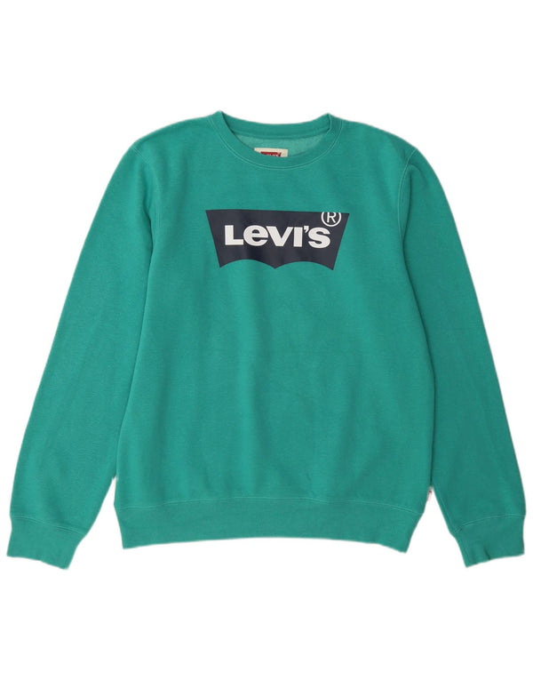 Levi's Boys Grafisk Sweatshirt Jumper 15-16 år Grøn Bomuld