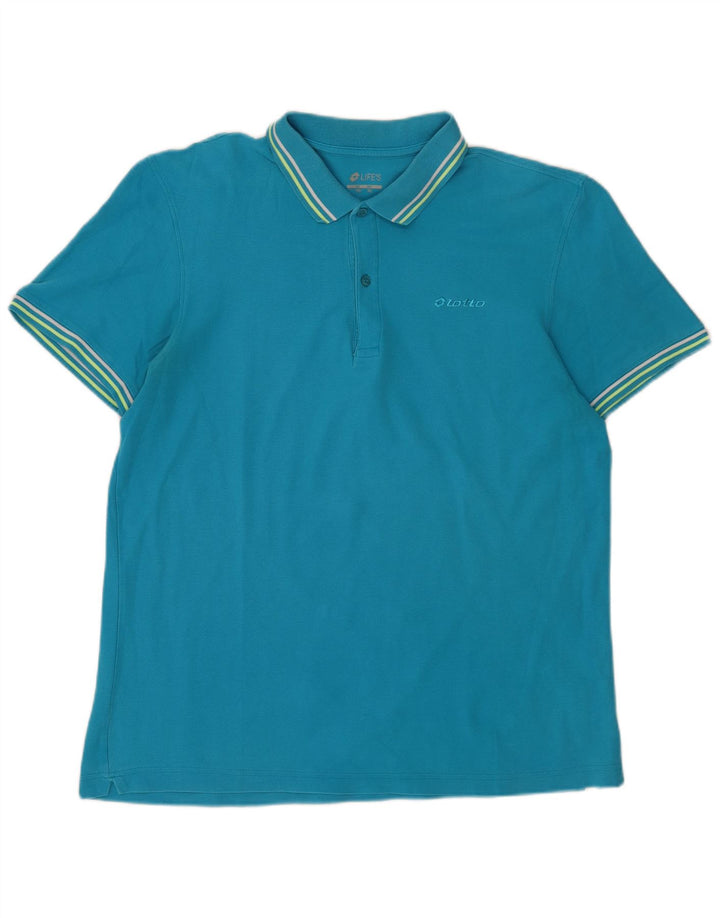 Lotto Herre Polo Shirt 3XL Blå Bomuld