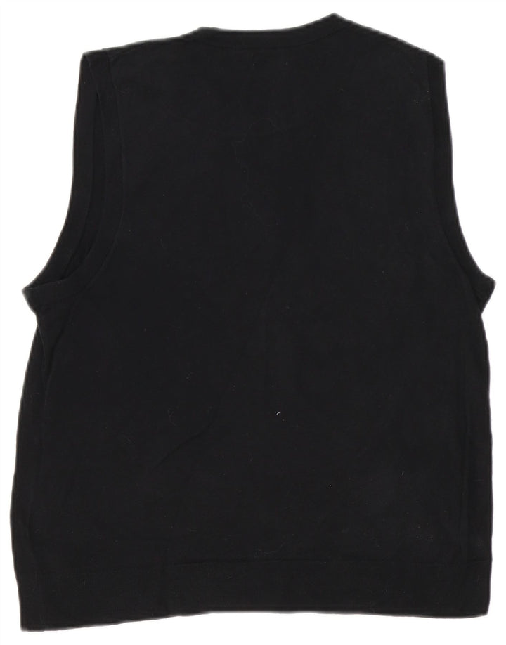 J. CREW Damevest Tank Top UK 14 Stor Sort Bomuld