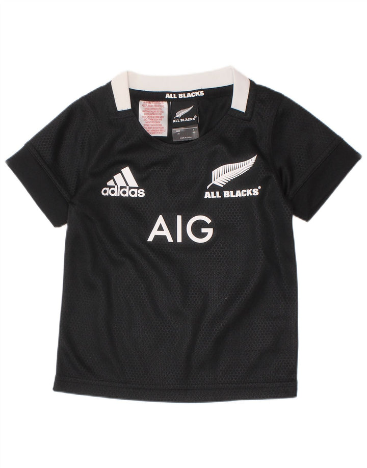ADIDAS Baby Boys New Zealand Grafisk T-Shirt Top 18-24 måneder Sort