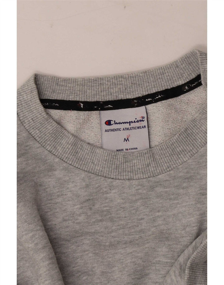 Champion Herre Sweatshirt Jumper Medium Grey Flecked Bomuld