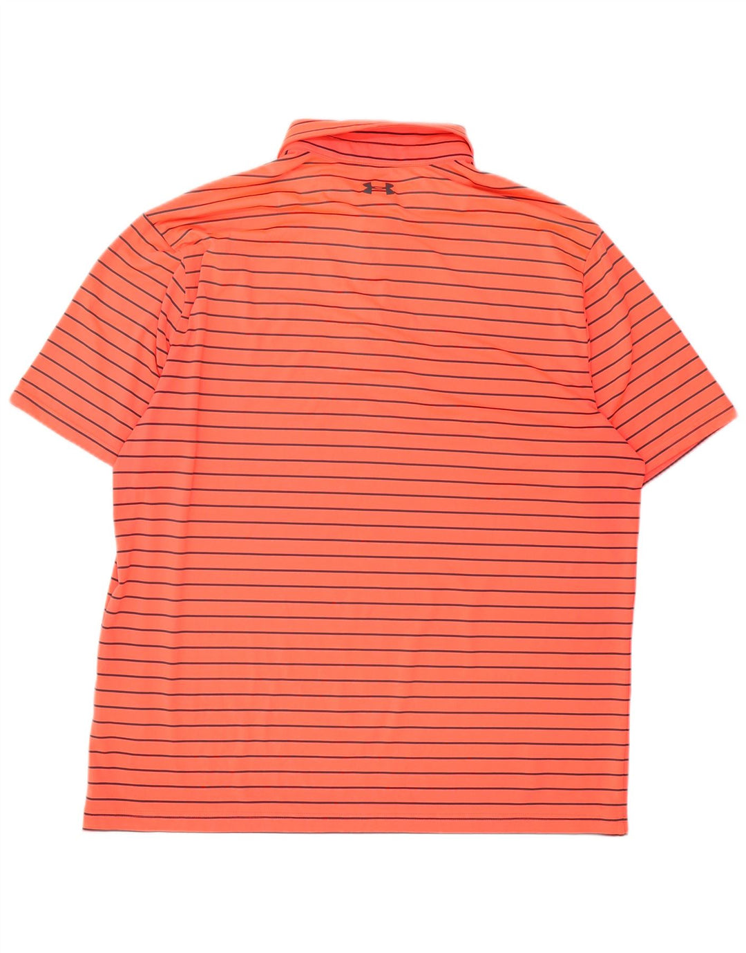 Under Armour herre poloshirt XL orange stribet polyester