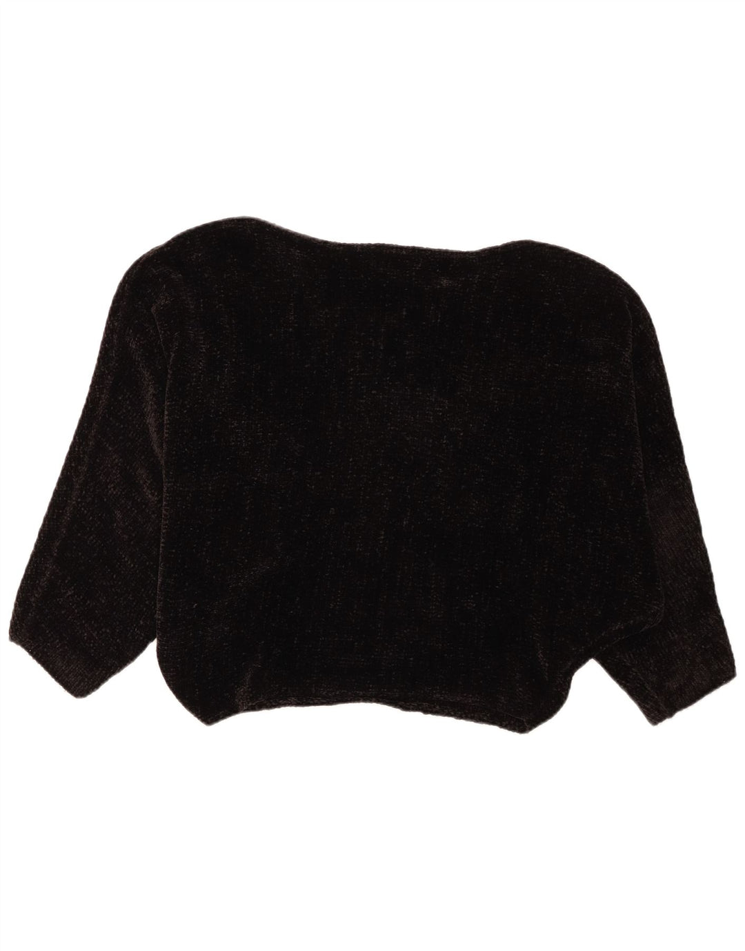 Zara Dame Oversized Boat Neck Jumper Sweater UK 10 Small Black Polyester
