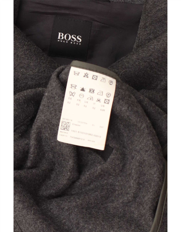 Hugo Boss Herre Overfrakke IT 52 XL Grå Uld