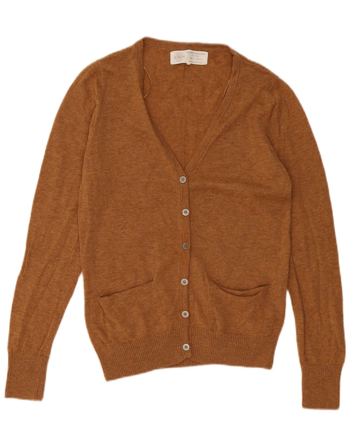 South Coast Dame Cardigan Sweater UK 8 Small Beige Uld